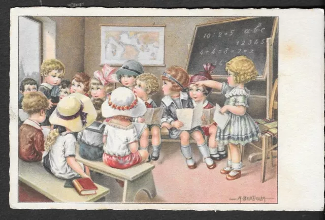 RARA CARTOLINA BAMBINI FIRMATA BERTIGLIA serie 2612