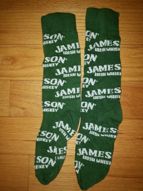 New JAMESON Irish Whiskey PROMOTIONAL SOCKS Green Dress Crew
