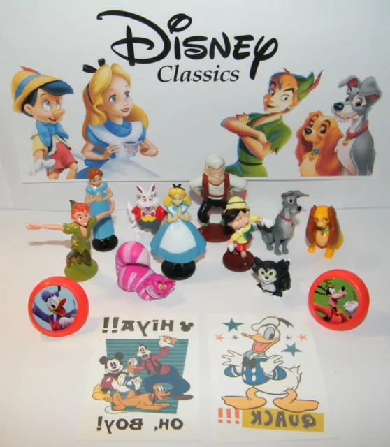 Disney Classic Movie Party Favors Set 14 Peter Pan Alice In Wonderland Pinocchio