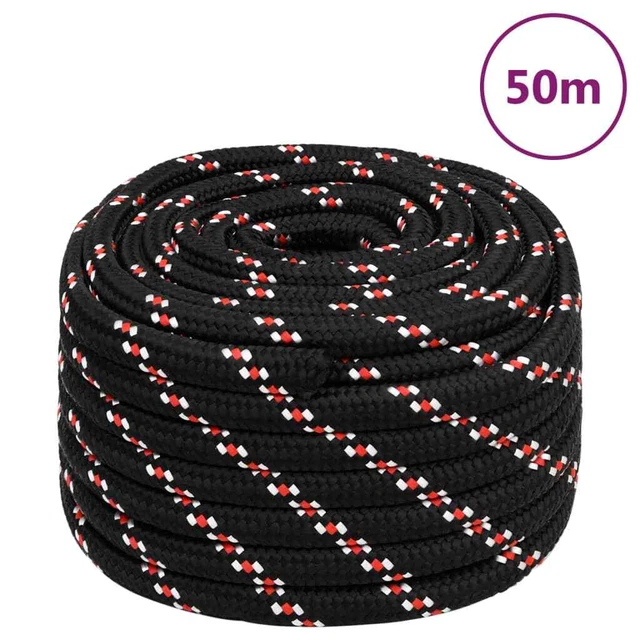 Vidaxl Corda Nautica Nera 20 mm 50 m in Polipropilene