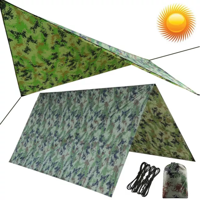 Wasserdicht Camping Tarp Sonnensegel Hängematte Camouflage Camping Zeltplane