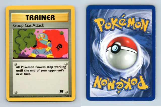 Trainer - Goop Gas Attack #78/82 Team Rocket Common Pokemon 2000 TCG Card