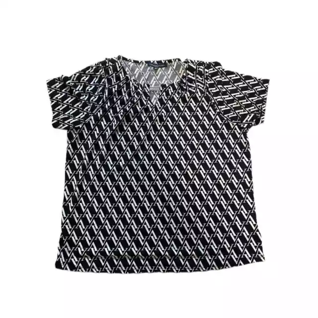 Adrienne Vittadini Women's Soft Short-Sleeve T-Shirt Black XL