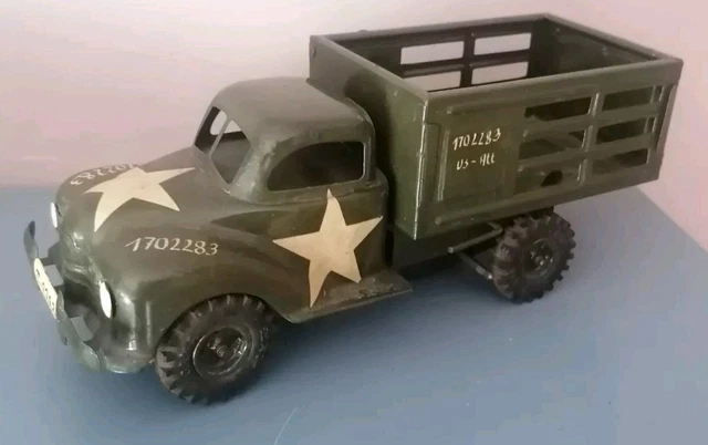 Ancien Camion Benne Gama Joustra En Tôle - Véhicule Miniature Vintage