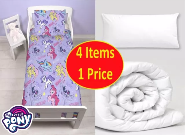 My Little Pony Toddler Bed Set 4 In 1 Bed In Bag Duvet Pillow Cover Pillow Case