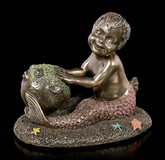 Statuette en Porcelaine Posture de la Sirène Blanc - - (EAN13