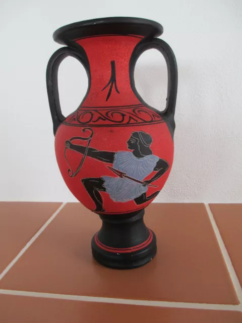 Alte Griechische Vase Amphore mit antikem Motive Handbemalt Top Zustand.