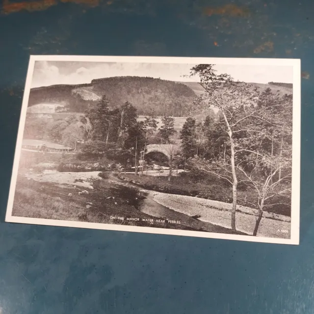 Vintage Postcard On The Manor Water Near Peebles
