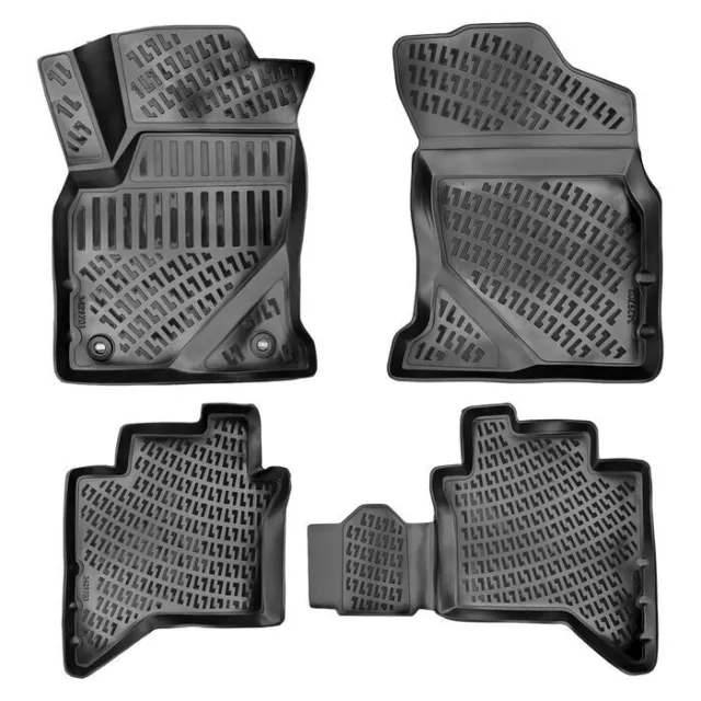 Alfombrillas De Goma Toyota Hilux 8 2015-2024 Goma 3D Tpe Doble Cabina  Nuevo Bm