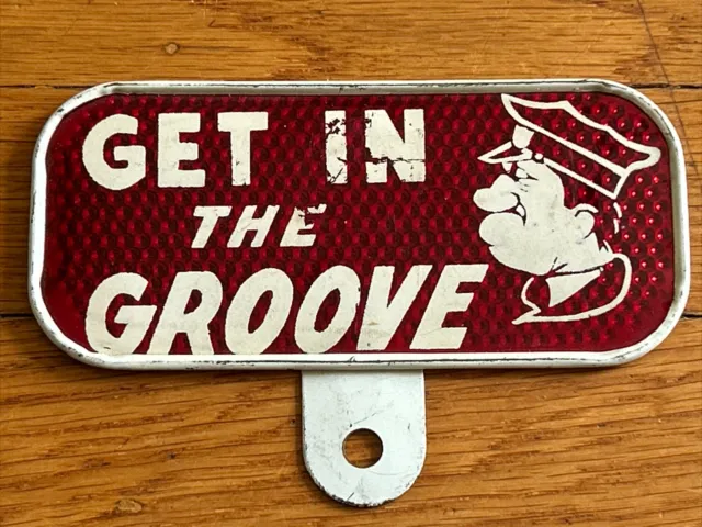 Get In The Groove Funny 1930s Snow Craggs Reflective License Plate Topper Rat Rd