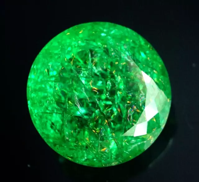 150+CT+ Natural Certified Colombian Huge Green Emerald Loose Gemstones Round Cut