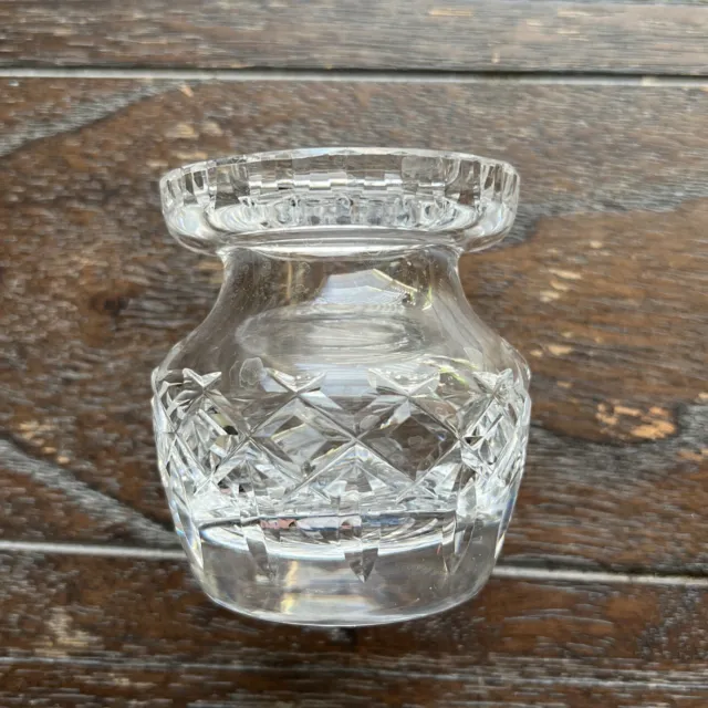 WATERFORD Crystal  3” Tall Open Sugar Bowl or Small Bud Vase LISMORE Pattern ?
