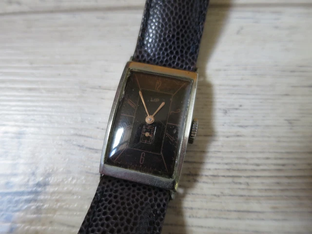 Ancienne montre homme LIP T18 année 1940 époque art déco lip Churchill - Montres & Bijoux