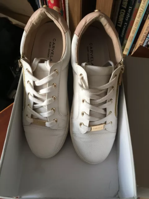 KURT GEIGER CARVELA Lustre White Trainers Size 5 38.00 PicClick UK