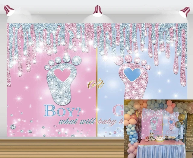 Fondo de baby shower para niño o niña revelación de género de 5x7 pies