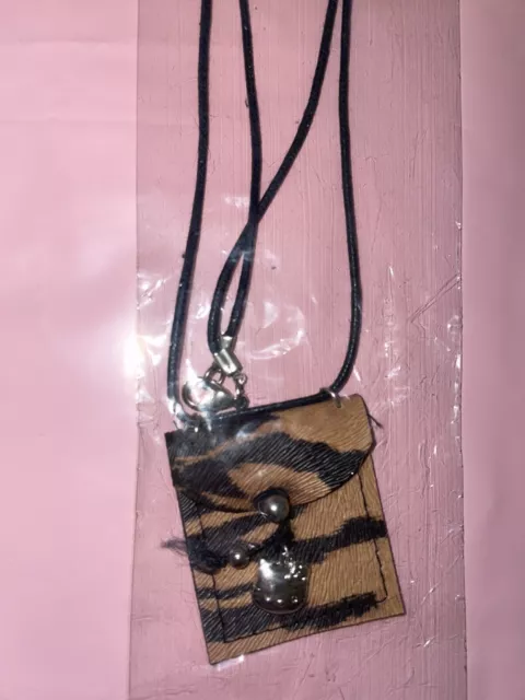 Very Rare Sanrio Vintage 2000 Hello Kitty Pouch Necklace. Unopened.