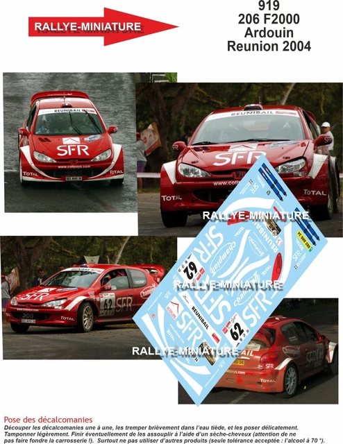 Décalcomanies 1/24 Citroën C2 S1600 Grondin - Tour Auto Réunion 2004, Neuf