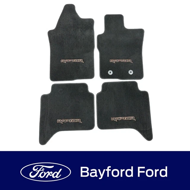 Ford Performance All-Weather Floor Mats For Next-Gen Ranger Raptor – Set Of 4, Black Rubber