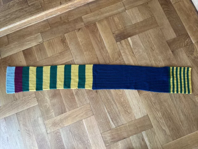 Boden Boys Scarf 3-6 Years Multicoloured Blue Yellow Green Stripes College