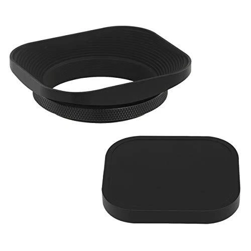 Haoge Pare-soleil Carré Métal 58mm à Visser - Compatible Leica Et Objectifs Fileté 58mm, Avec Bouchon