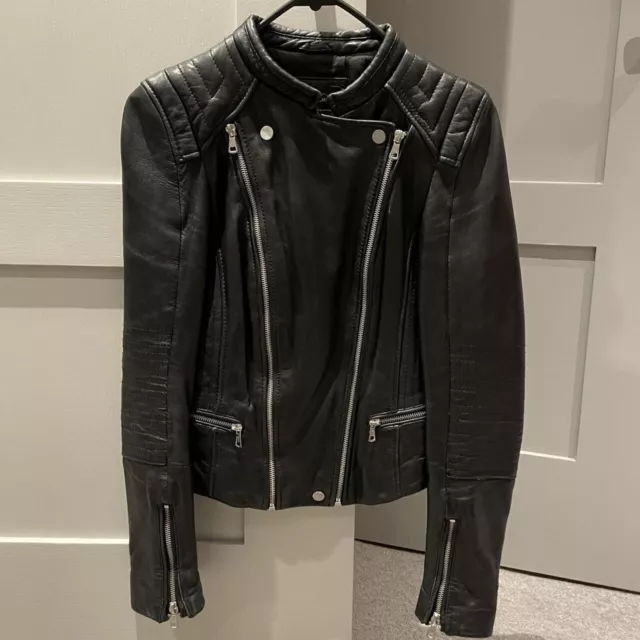 ZARA GORGEOUS LEATHER Biker Jacket as worn by Kendall Jenner - Size XS ...