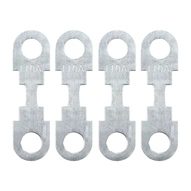 4pcs 110A Bande fusible plaque Métal argent Voiture Automobile 32V Universel