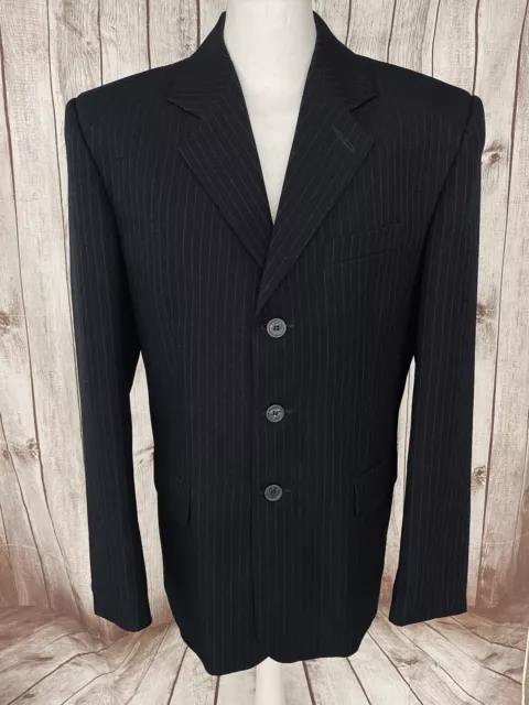 Schneider 44" nero grigio gesso giacca blazer vintage retrò