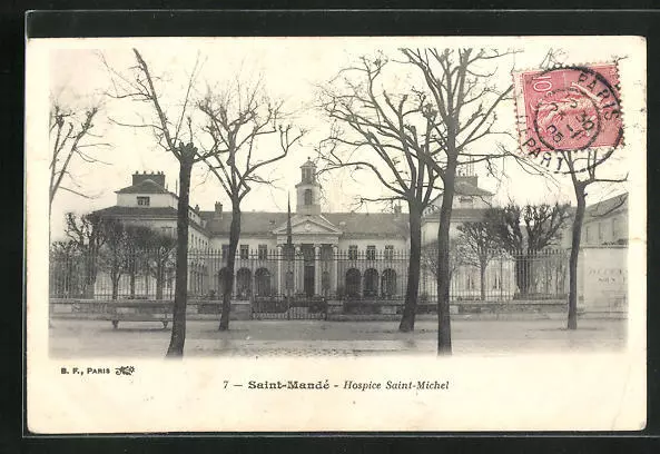CPA Saint Mandè, Hospice Saint Michel 1905