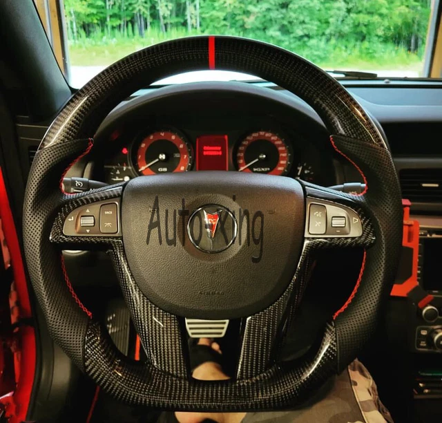 NEW CARBON FIBER Flat Sport Perforated Steering Wheel for Pontiac G8 GT