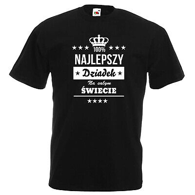 Najlepszy Dziadek  POLAND Koszulka Polish T-shirt Polska prezent dla dziadka