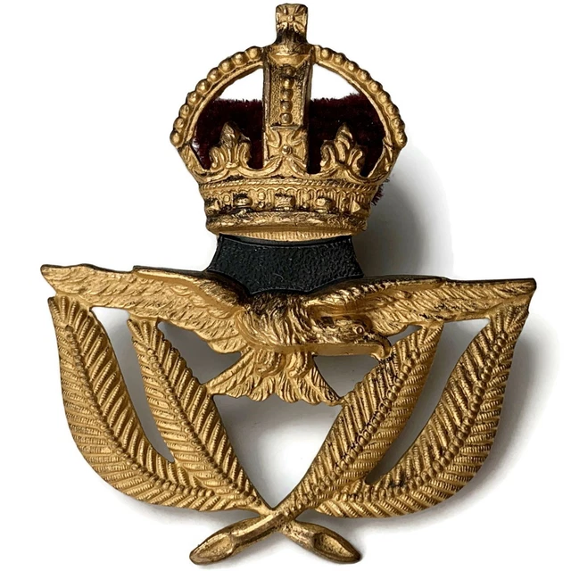 ORIGINAL WW2 ROYAL Air Force RAF WARRANT OFFICERS Cap Badge £29.99 ...