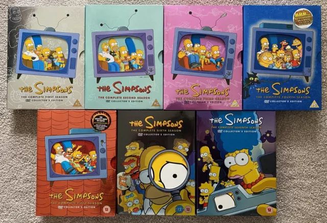 The Simpsons DVD Bundle - Seasons 1-7 Box Set Job Lot
