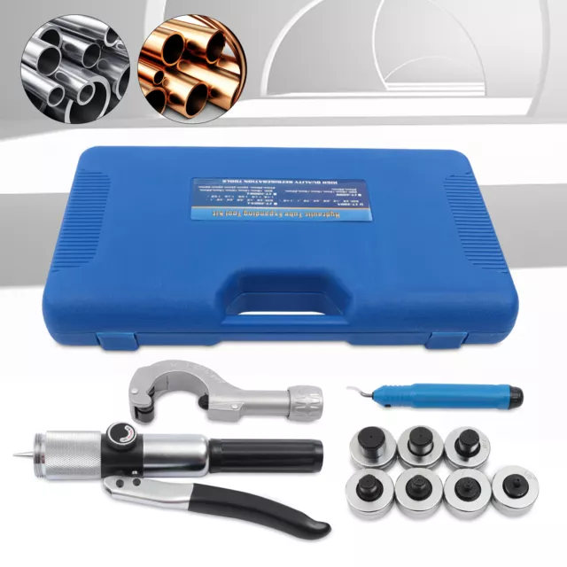 CT-300 Hydraulic Tube Expander HVAC 7 Lever Swaging Tool Kit, 3/8 to 1-1/8inch