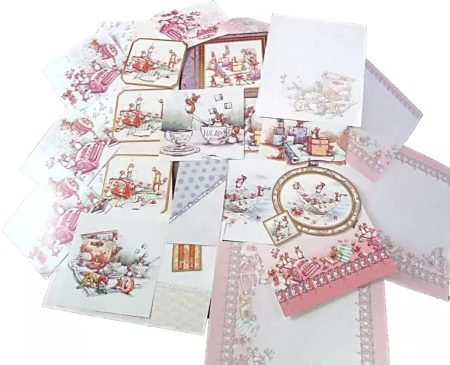 Hunkydory MICE TO MEET YOU bits&pieces inserts,little book pages toppers ca