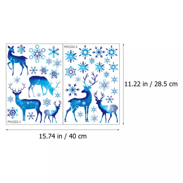 Wall Sticker Pvc Xmas Window Reindeer Decals Christmas Clings