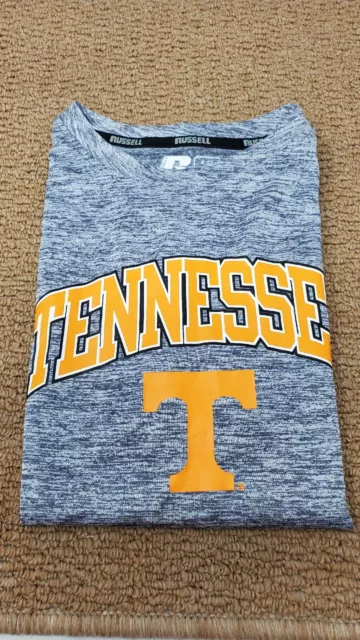 Unisex Boy Girls size 10-12 Russell Tennessee Short Sleeved Heather Gray Shirt