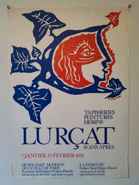 Jean Lurçat Affiche Exposition 1976 Galerie La Demeure Musée D'art Moderne Paris