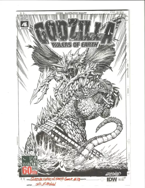 Godzilla Rulers Of Earth #18 Ri Nov. 2014 Cover By Jeff Zomow 10.0 Gem Mint New!