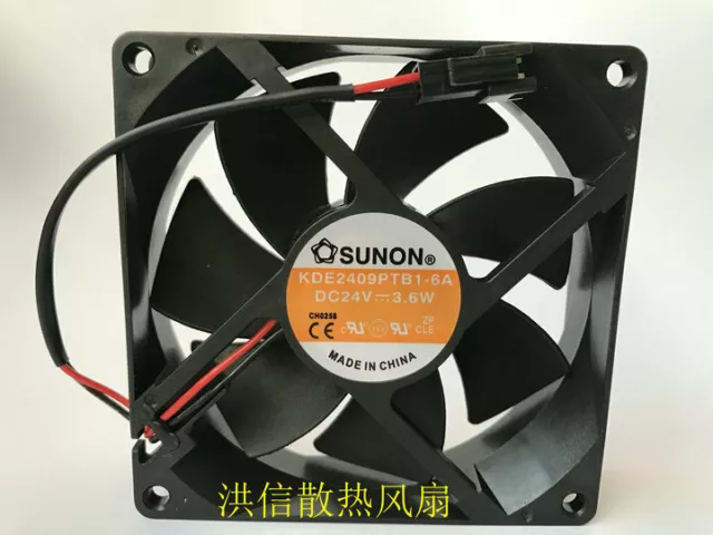 SUNON  KDE2409PTB1-6A Fan 24V 3.6W 92*92*25MM 9CM 2Pin Cooling Fan