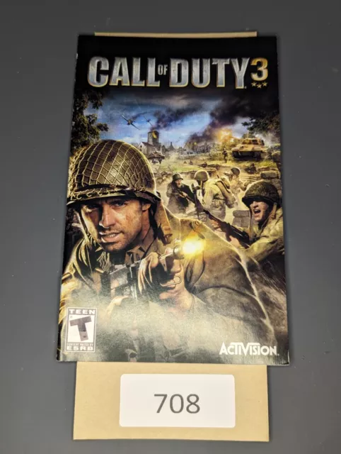 Call of Duty 3 PS2 Sony Playstation 2 **MANUAL ONLY**