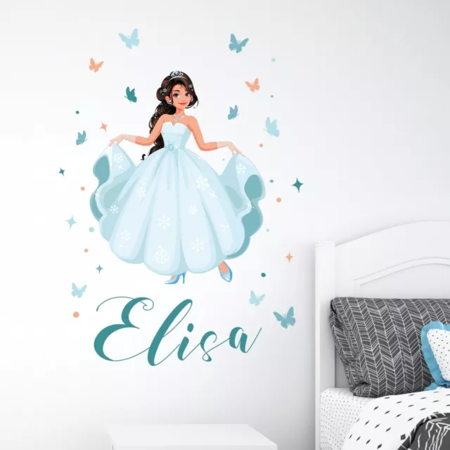 Kinderzimmer deko Mädchen wand wandtattoo prinzessin Name Mädchenzimmer v151