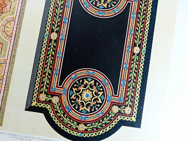 Pietra dura Inlaid Marble Table Micro Mosaic Work Victorian Antique Print 1862 12