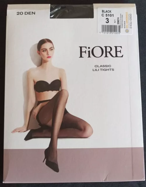 Fiore LILI Collant Femme Voile Classique Coloris Noir T2 T3 T4 T5 - 20 Den C5101