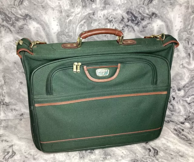 Antler vintage tuta da appendere verde portatore guardaroba borsa da viaggio