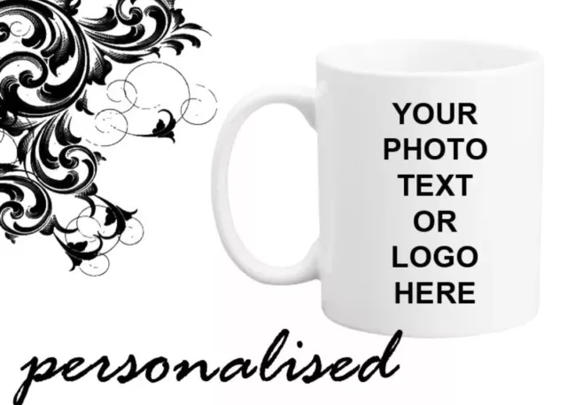 Create Your Own Personalised Mug With Picture - Text - Printed Both Sides