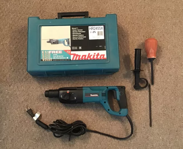 Makita  Rotary Hammer Drill HR2455 with Case With Accessories -  Very Nice !