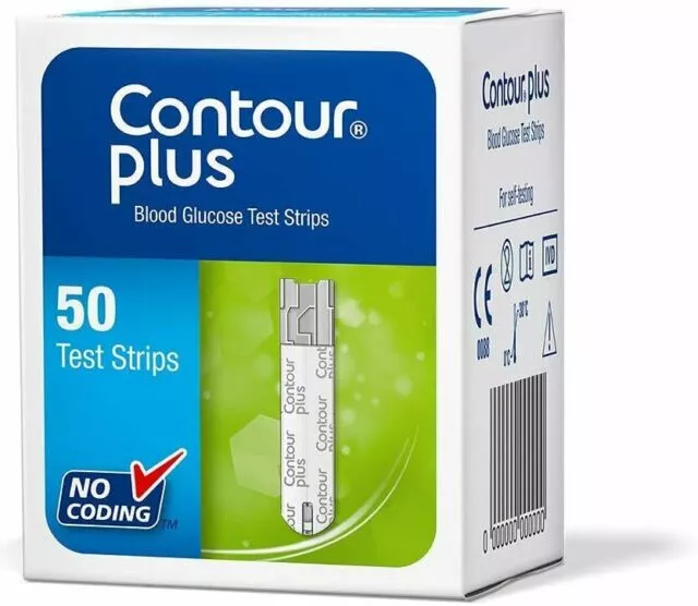 CONTOUR PLUS 50 pcs (1 box) blood glucose test strips EXP 2025-09