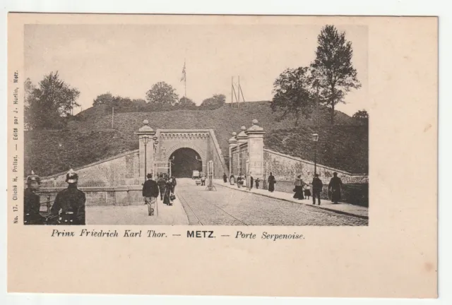 METZ  - Moselle - CPA 57 - Les portes - Porte Serpenoise et palais du General c.