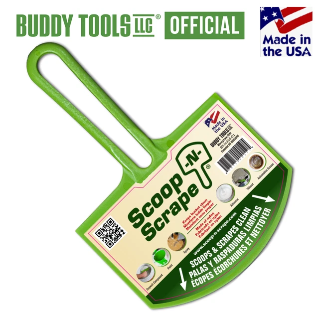 BUDDY TOOLS CURVED Bucket Scoop for 5Gallon Buckets Drywall Mud