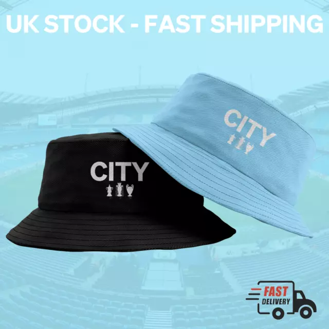 CITY TROPHY Manchester City Football MAN CITY MCFC - SKY BLUE Bucket Hat